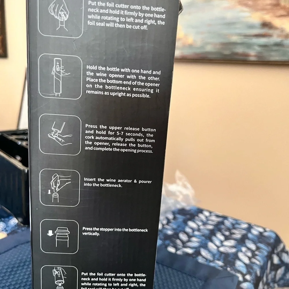 Dussal Black Electric Wine Opener Set